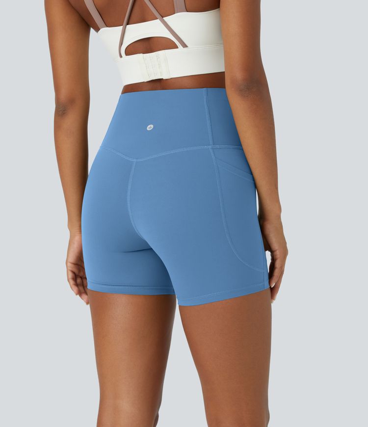 Halara UltraSculpt™ High Waisted Tummy Control Side Pocket Shaping Training Biker Shorts 5''