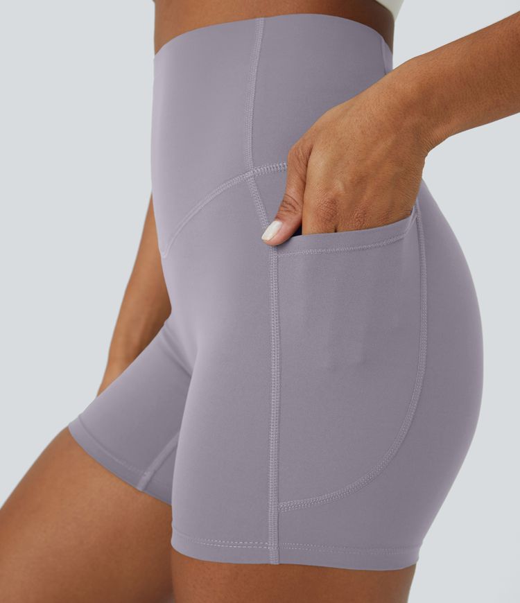 Halara UltraSculpt™ High Waisted Tummy Control Side Pocket Shaping Training Biker Shorts 5''