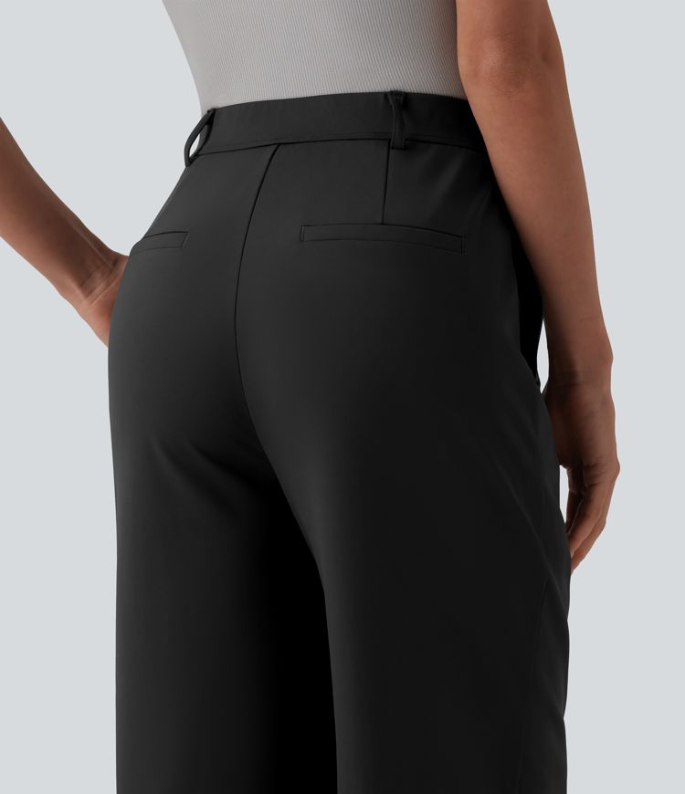 Halara Flex™ DayStretch Asymmetrical High Waisted Straight Leg Work Pants with Pockets Halara Flex™ DayStretch Asymmetrical High Waisted Straight Leg Work Pants with Pockets
