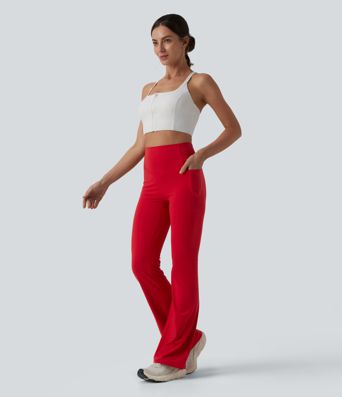 Halara UltraSculpt™ High Waisted Tummy Control Butt Lifting Scrunch Shaping Yoga Bootcut Leggings with Pockets