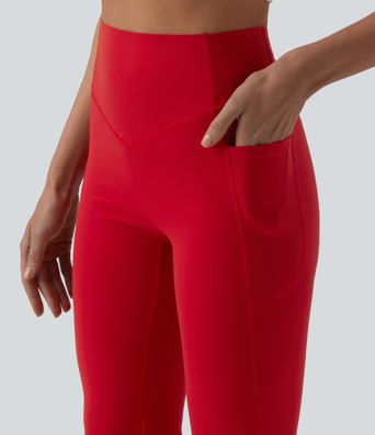 Halara UltraSculpt™ High Waisted Tummy Control Butt Lifting Scrunch Shaping Yoga Bootcut Leggings with Pockets
