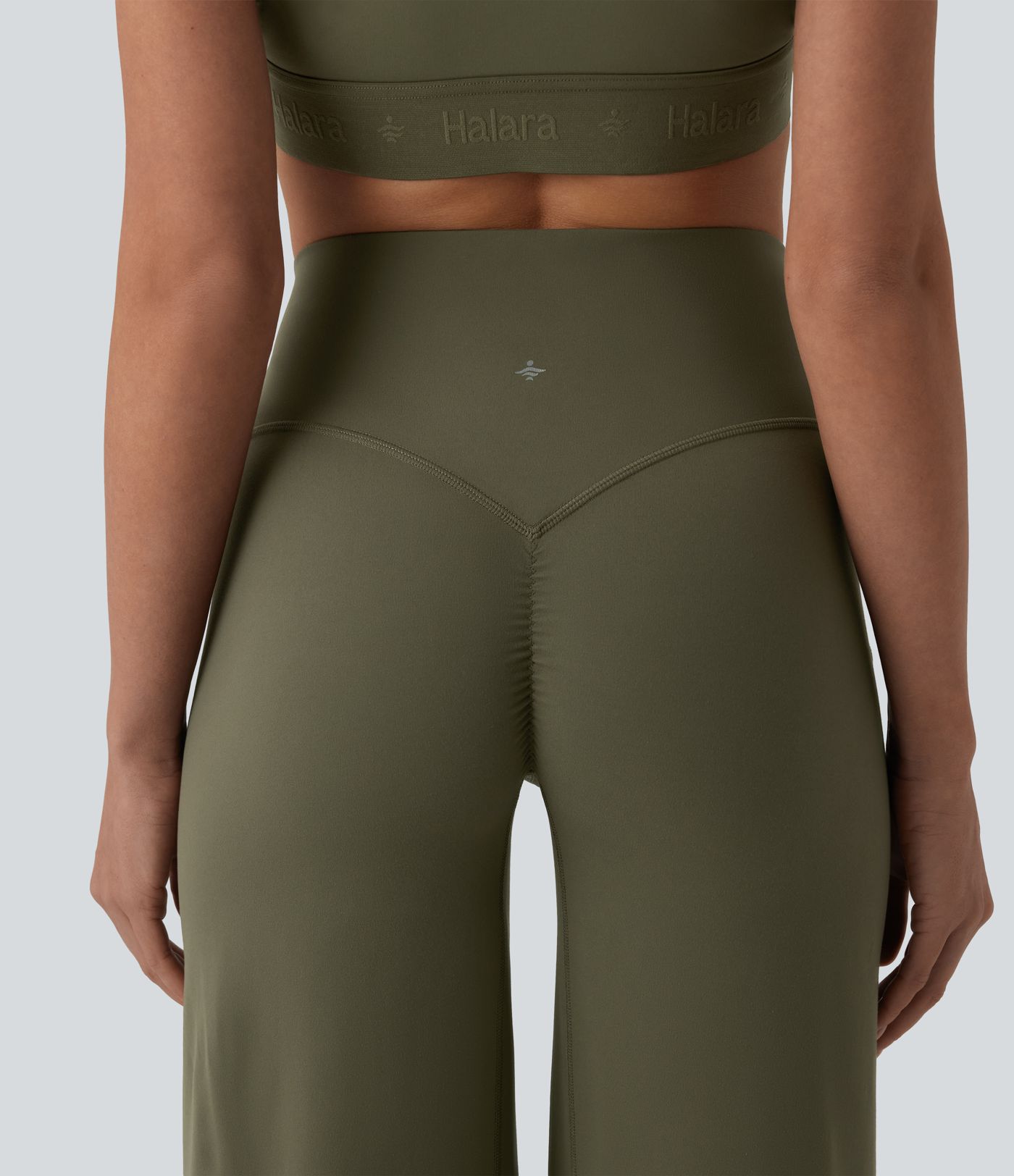 SoftlyZero™ - Geraffte Yogahose mit hohem Bund, Bauchkontrolle und geradem Bein - UPF50+