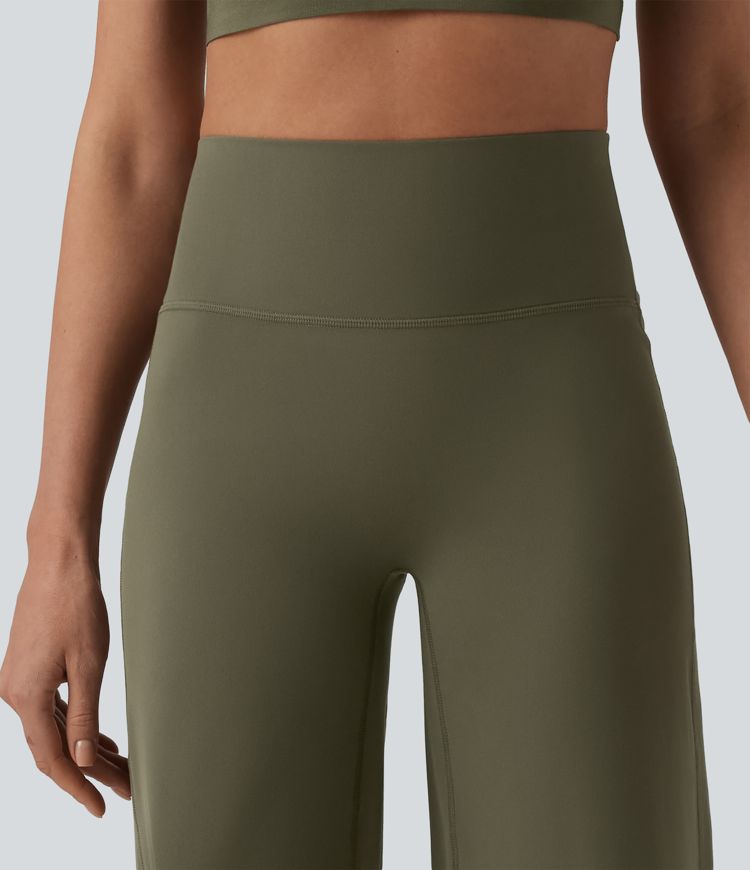 SoftlyZero™ - Geraffte Yogahose mit hohem Bund, Bauchkontrolle und geradem Bein - UPF50+