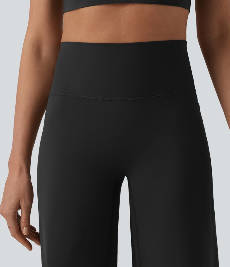 SoftlyZero™ High Waisted Tummy Control Straight Leg Ruched Yoga Pants-UPF50+ SoftlyZero™ High Waisted Tummy Control Straight Leg Ruched Yoga Pants-UPF50+
