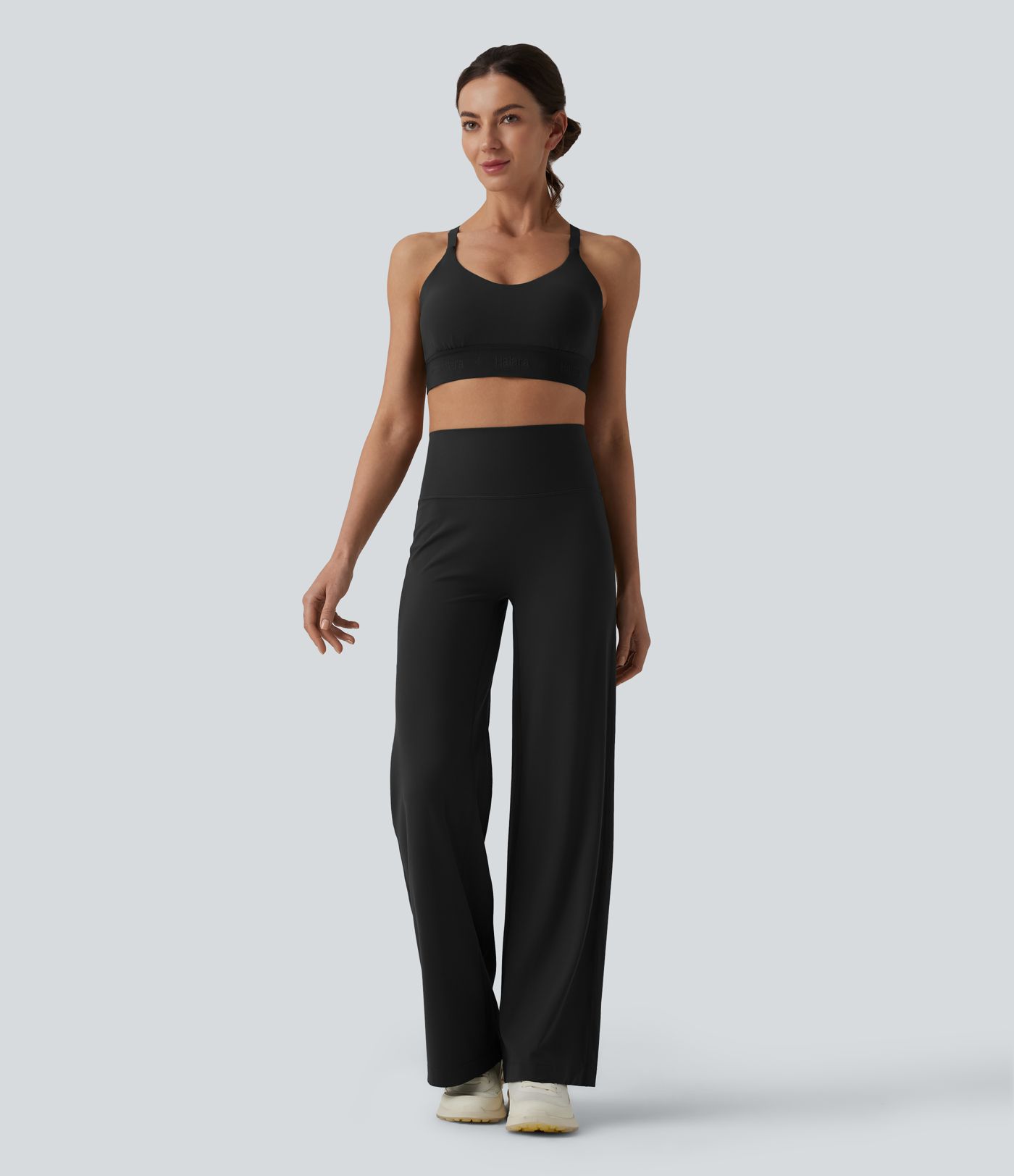 SoftlyZero™ High Waisted Tummy Control Straight Leg Ruched Yoga Pants-UPF50+ SoftlyZero™ High Waisted Tummy Control Straight Leg Ruched Yoga Pants-UPF50+