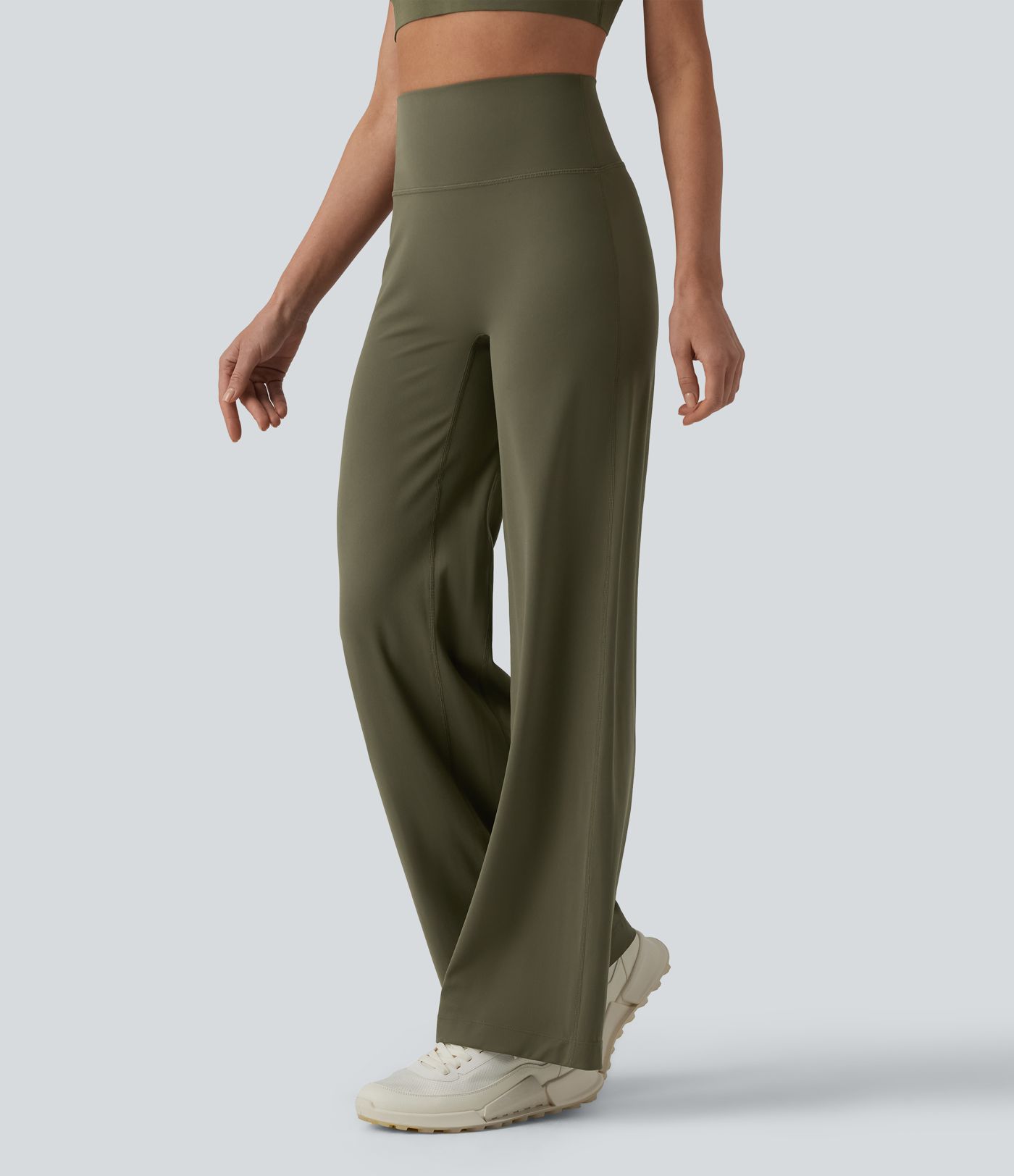 SoftlyZero™ - Geraffte Yogahose mit hohem Bund, Bauchkontrolle und geradem Bein - UPF50+