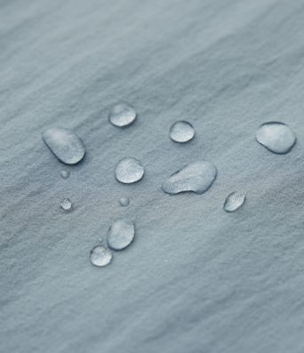 Water Repellent High Waisted Drawstring Wide Leg Curved Hem Casual Trousers with Pockets