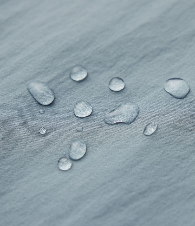 Water Repellent High Waisted Drawstring Wide Leg Curved Hem Casual Trousers with Pockets