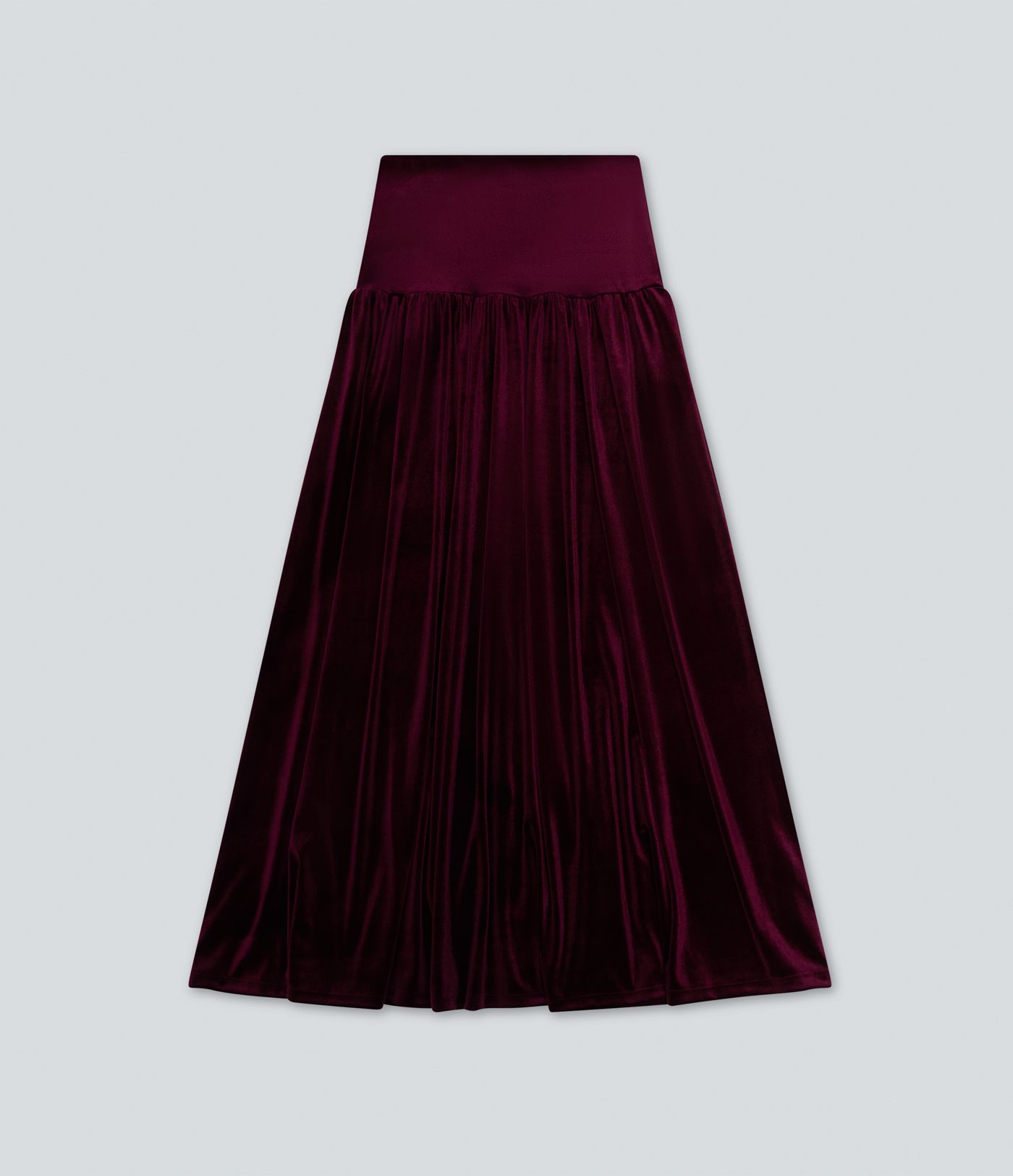 High Waisted Maxi Velvet Casual A-line Skirt