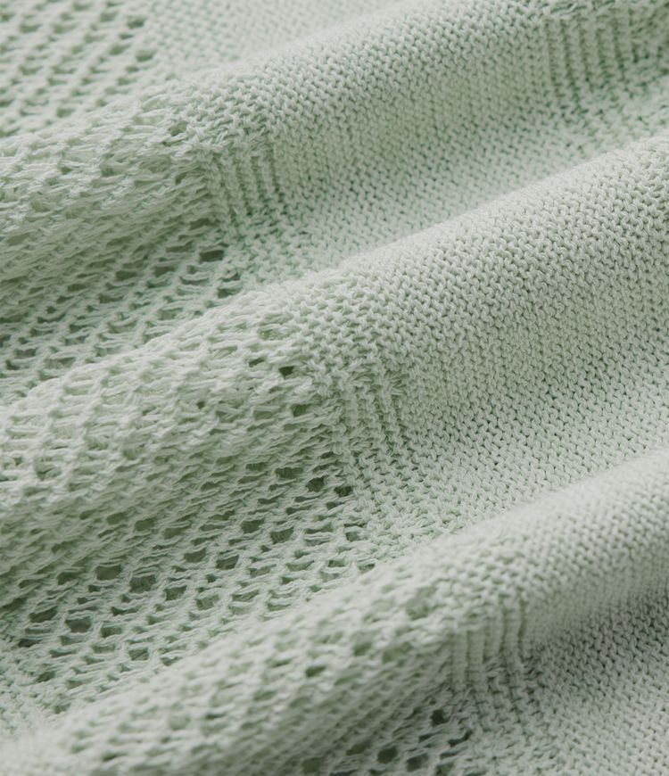 Round Neck Short Sleeve Crochet Work Jumper