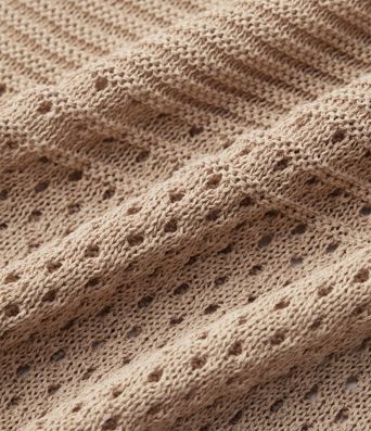 V-neck Batwing Short Sleeve Resort Crochet Jumper