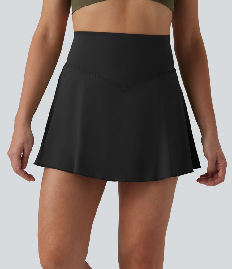 SoftlyZero™ Airy Jupe-short tennis mini 2-en-1 gainante taille haute toucher frais avec poches - UPF50+