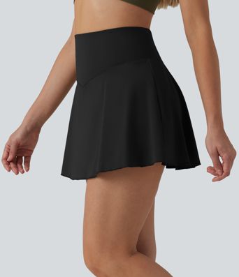 SoftlyZero™ Airy Jupe-short tennis mini 2-en-1 gainante taille haute toucher frais avec poches - UPF50+