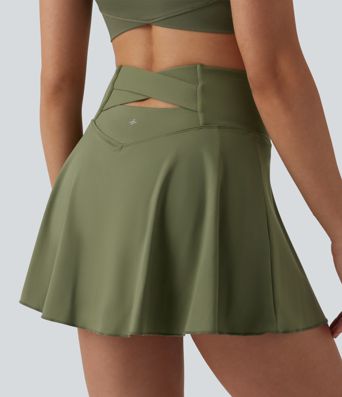 Jupe-short de tennis mini SoftlyZero™ Airy 2-en-1 gainante taille haute effet frais InstantCool avec poches, protection solaire UPF50+ Jupe-short de tennis mini SoftlyZero™ Airy 2-en-1 gainante taille haute effet frais InstantCool avec poches, protection solaire UPF50+