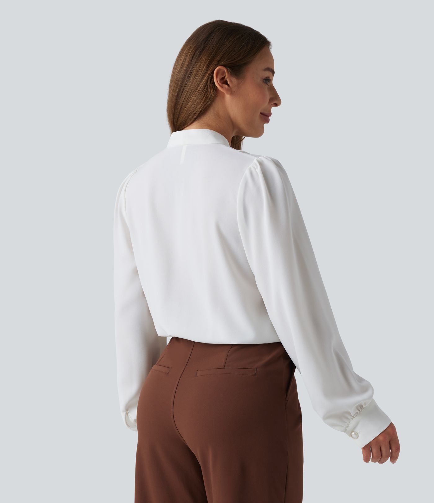 Crossover Long Sleeve Work Bodysuit