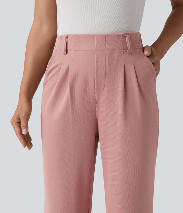 Halara Flex™ High Waisted Flare Waffle Work Pants with Pockets
