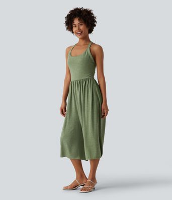 Lässiger Capri-Jumpsuit mit Seitentaschen und weitem Bein - Easy Peezy Edition