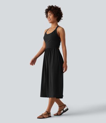 Wide Leg Capri Casual Jumpsuit with Pockets-Easy Peezy Edition