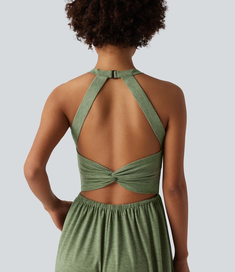 Lässiger Capri-Jumpsuit mit Seitentaschen und weitem Bein - Easy Peezy Edition