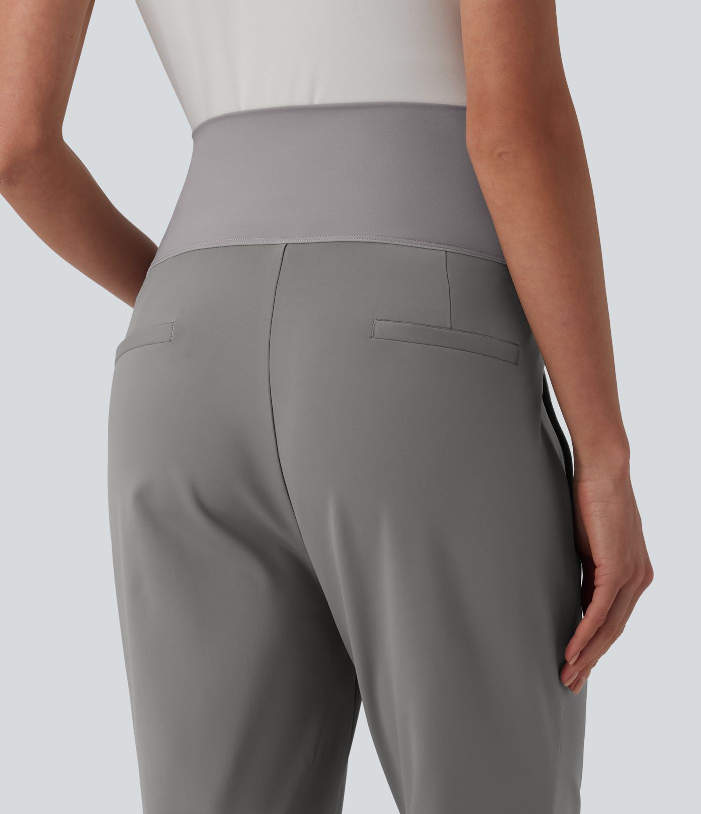 Halara Flex™ DayStretch Super High Waisted Work Maternity Flare Pants with Zipper Pockets