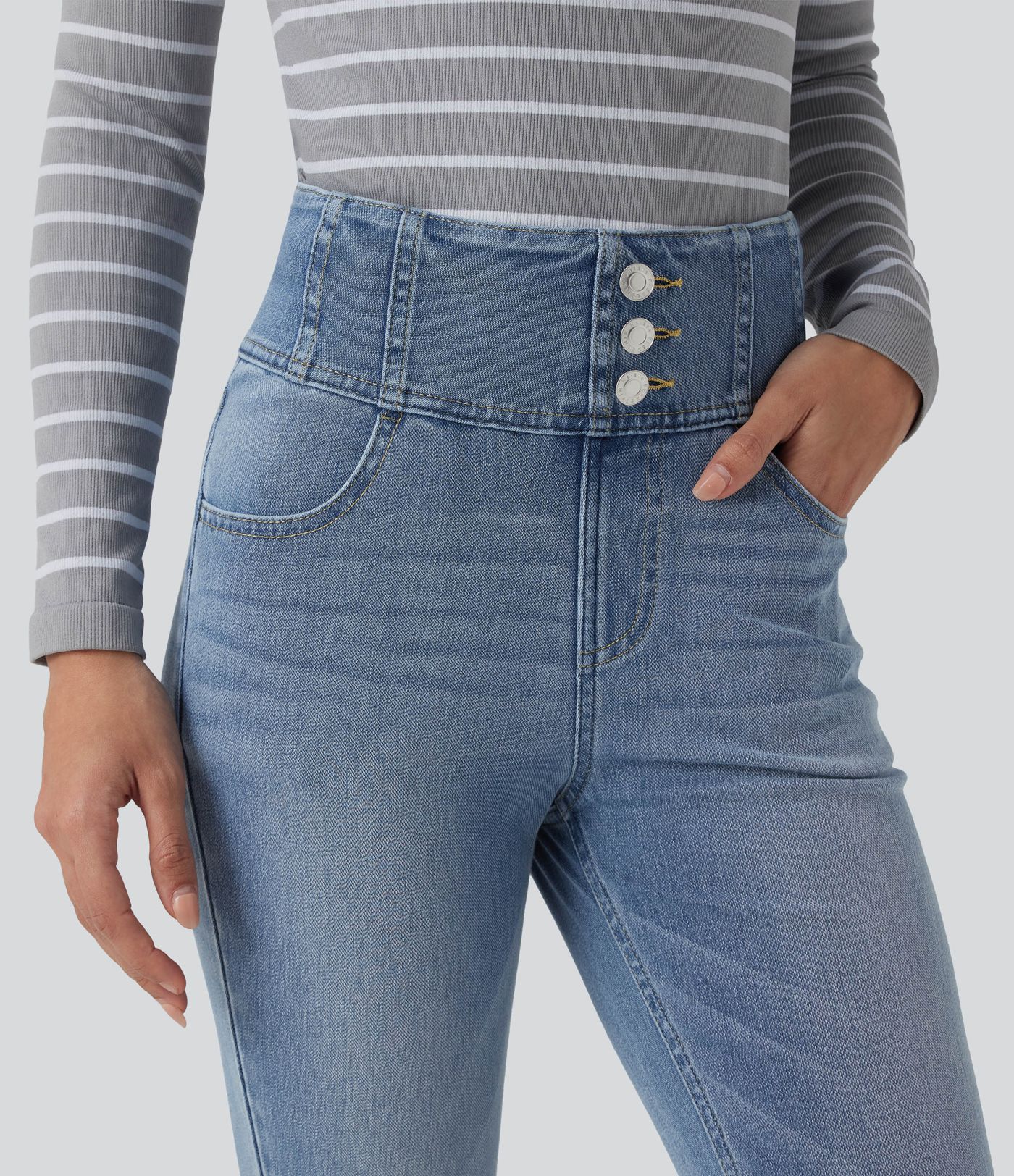 Halara Flex™ High-waisted Casual Skinny Jeans with Pockets
