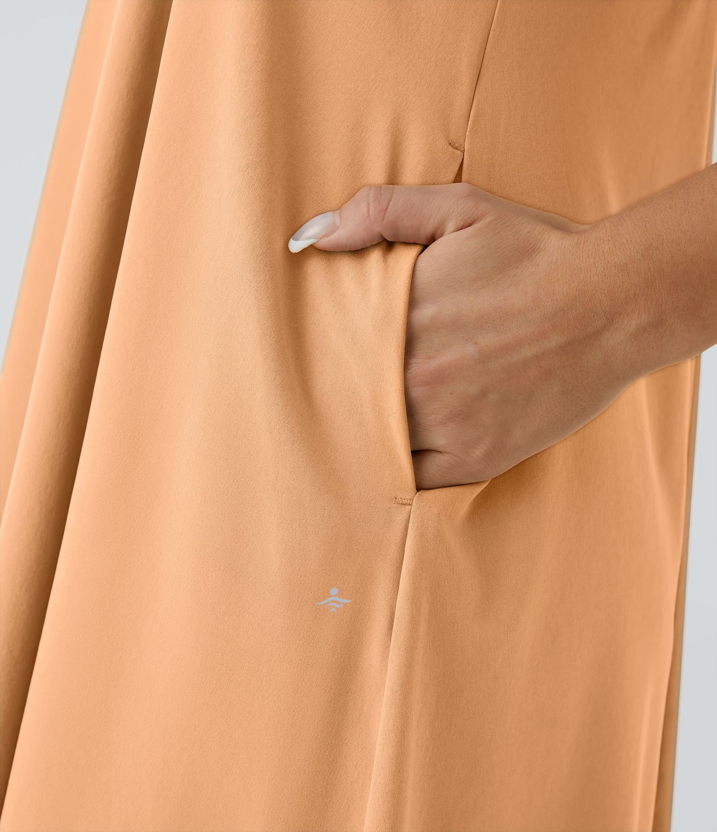 Breezeful™ Backless Racerback Side Pocket High Low Flowy Midi Quick Dry Casual Dress A-C Cups