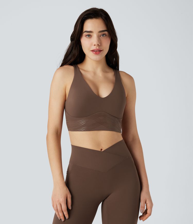 SoftlyZero™ Light Support Crisscross Back Yoga Sports Bra-UPF50+