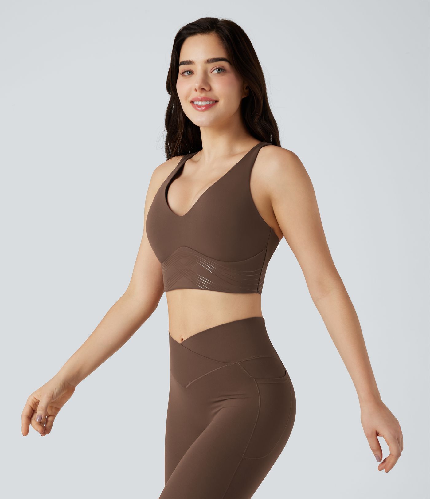 SoftlyZero™ Light Support Crisscross Back Yoga Sports Bra-UPF50+