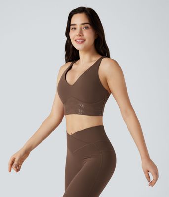 SoftlyZero™ Light Support Crisscross Back Yoga Sports Bra-UPF50+