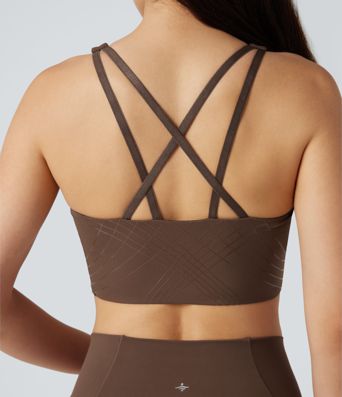 SoftlyZero™ Light Support Crisscross Back Yoga Sports Bra-UPF50+