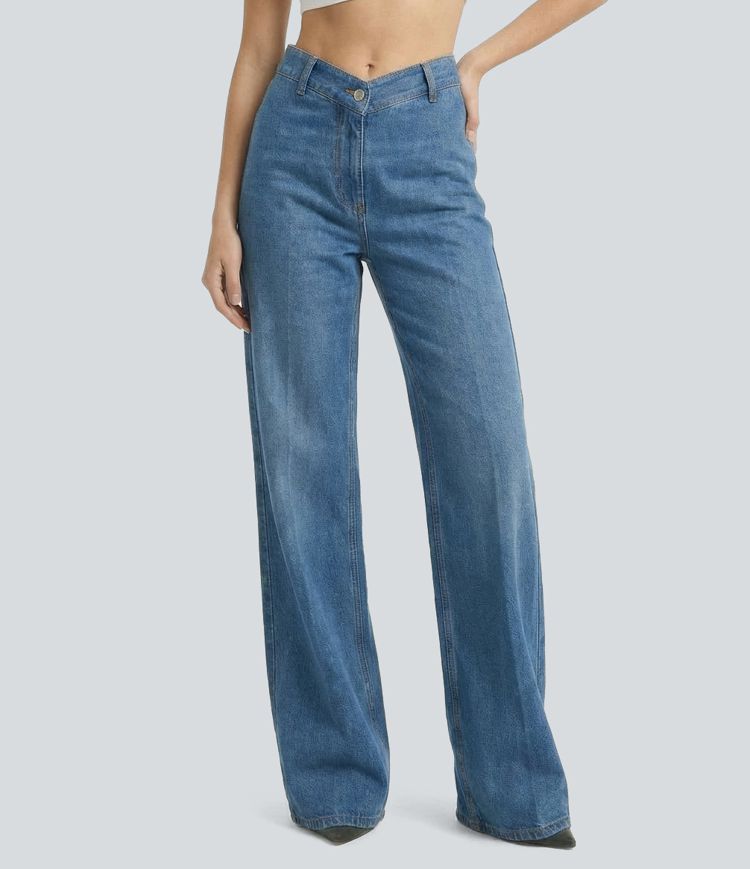 Halara Flex™ V Shaped Low Rise Straight Leg Casual Jeans