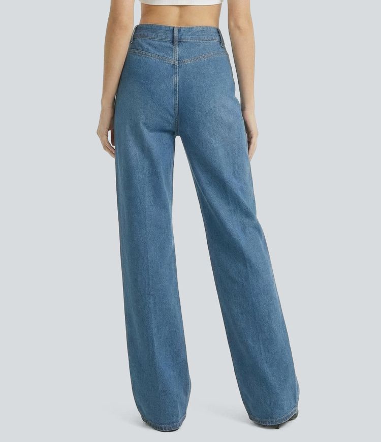 Halara Flex™ V Shaped Low Rise Straight Leg Casual Jeans