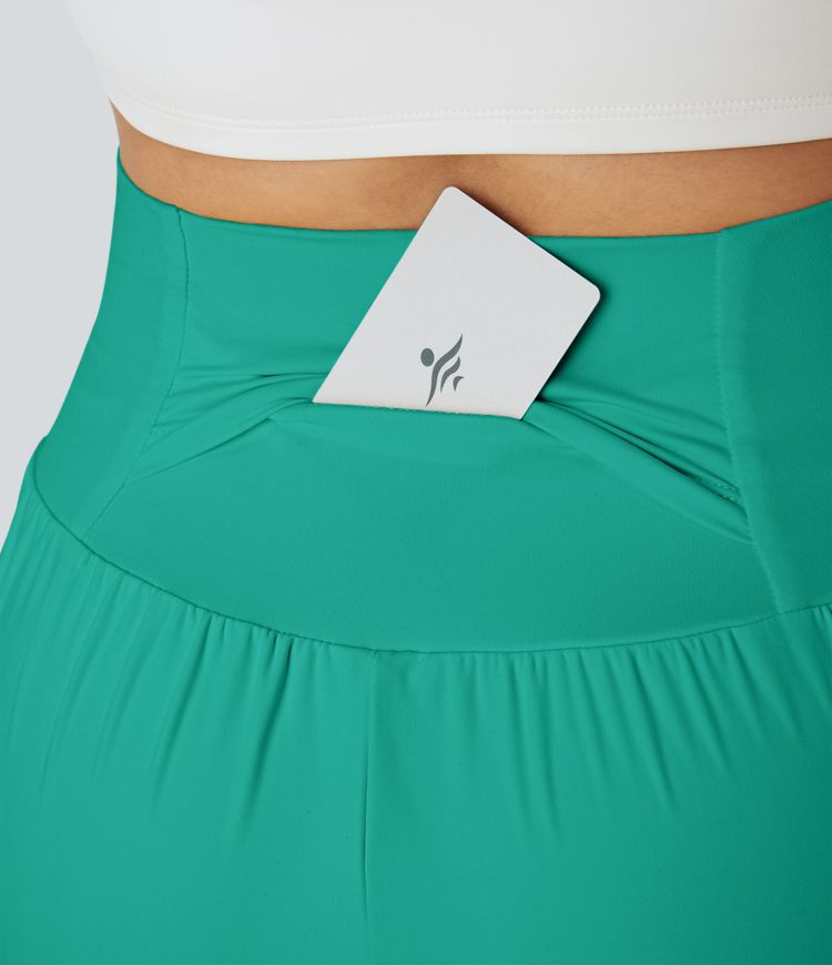 SoftlyZero™ Airy Super High Waisted 2-in-1  Cool Touch Yoga Running Shorts 5'' with Pockets-Longer Length