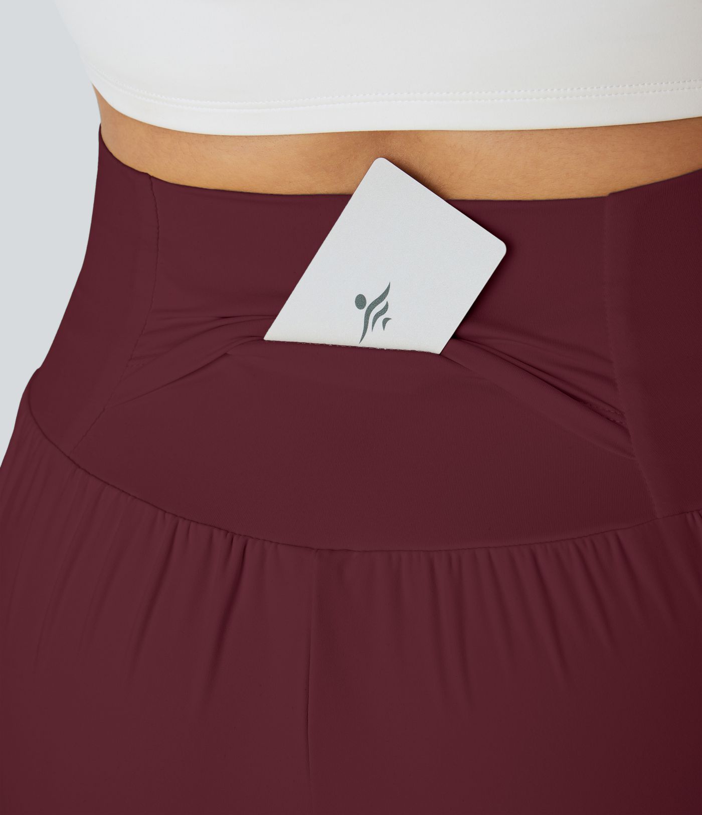 슈퍼 하이 웨이스트 백 포켓 사이드 히든 포켓 2-in-1 요가 반바지