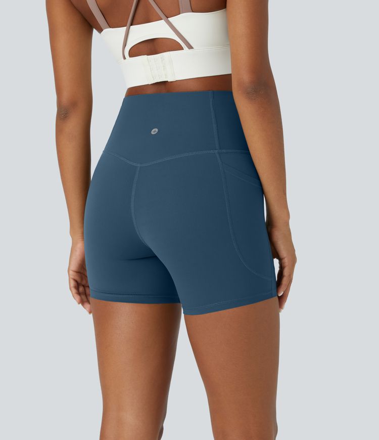 Halara UltraSculpt™ - Formende Workout-Leggings mit hohem Bund, Seitentaschen und Bauchkontrolle - 12,7 cm