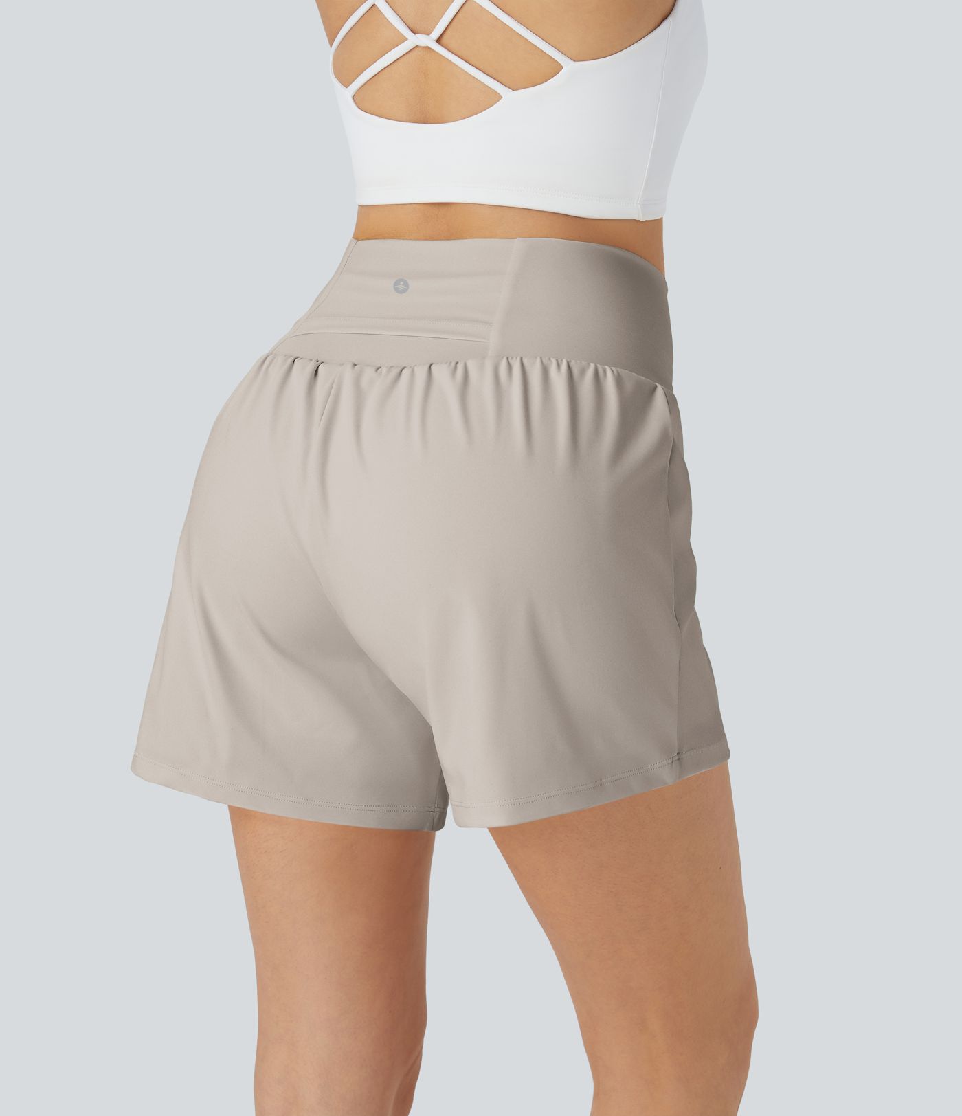 SoftlyZero™ Airy Super High Waisted 2-in-1  Cool Touch Yoga Shorts 5'' with Pockets-Longer Length