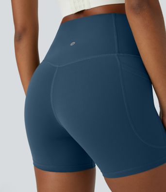 Halara UltraSculpt™ - Formende Workout-Leggings mit hohem Bund, Seitentaschen und Bauchkontrolle - 12,7 cm