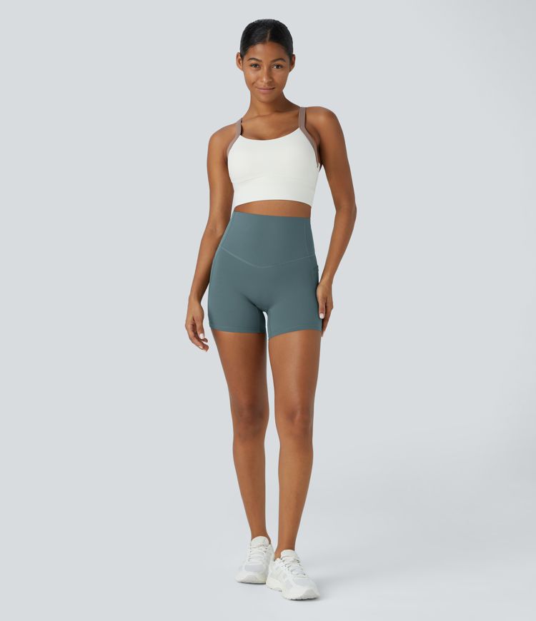 Halara UltraSculpt™ High Waisted Tummy Control Side Pocket Shaping Training Biker Shorts 5''