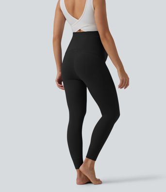 Halara UltraSculpt™ Ultra High-Waist Drawstring Plain 7/8 Yoga Maternity Leggings with Pockets