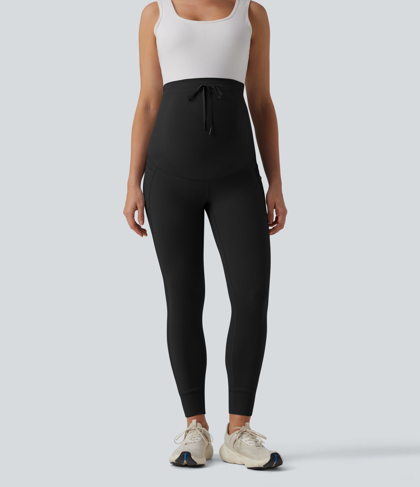 Halara UltraSculpt™ Ultra High-Waist Drawstring Plain 7/8 Yoga Maternity Leggings with Pockets