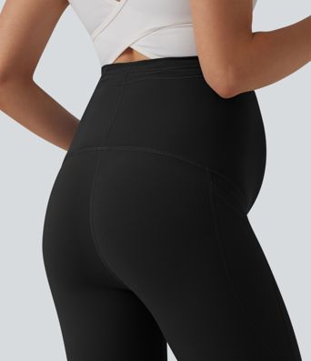 Halara UltraSculpt™ Ultra High-Waist Drawstring Plain 7/8 Yoga Maternity Leggings with Pockets