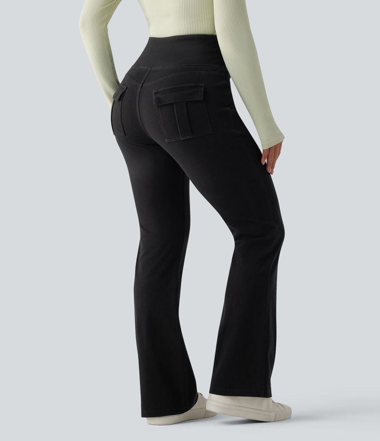 Halara Flex™ High Waisted Tummy Control Flare Casual Jeans with Pockets