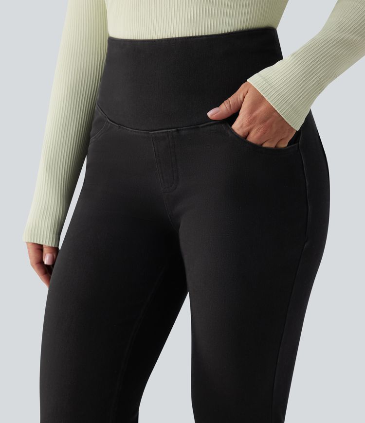 Halara Flex™ High Waisted Tummy Control Flare Casual Jeans with Pockets