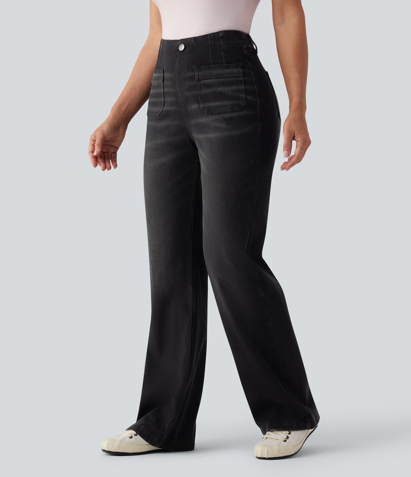 Halara Flex™ High Waisted Straight Leg Casual Jeans with Pockets