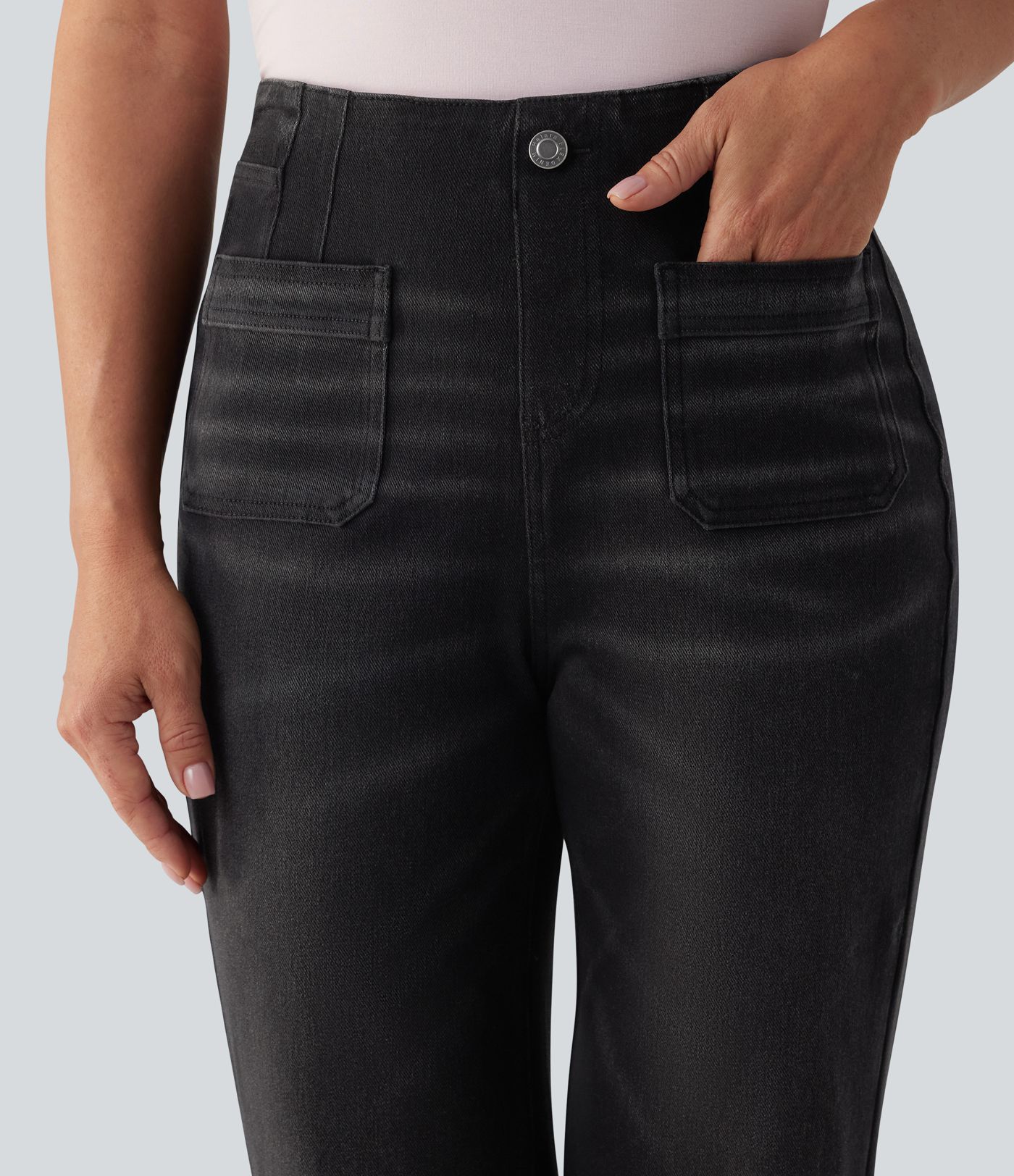 Halara Flex™ High Waisted Straight Leg Casual Jeans with Pockets
