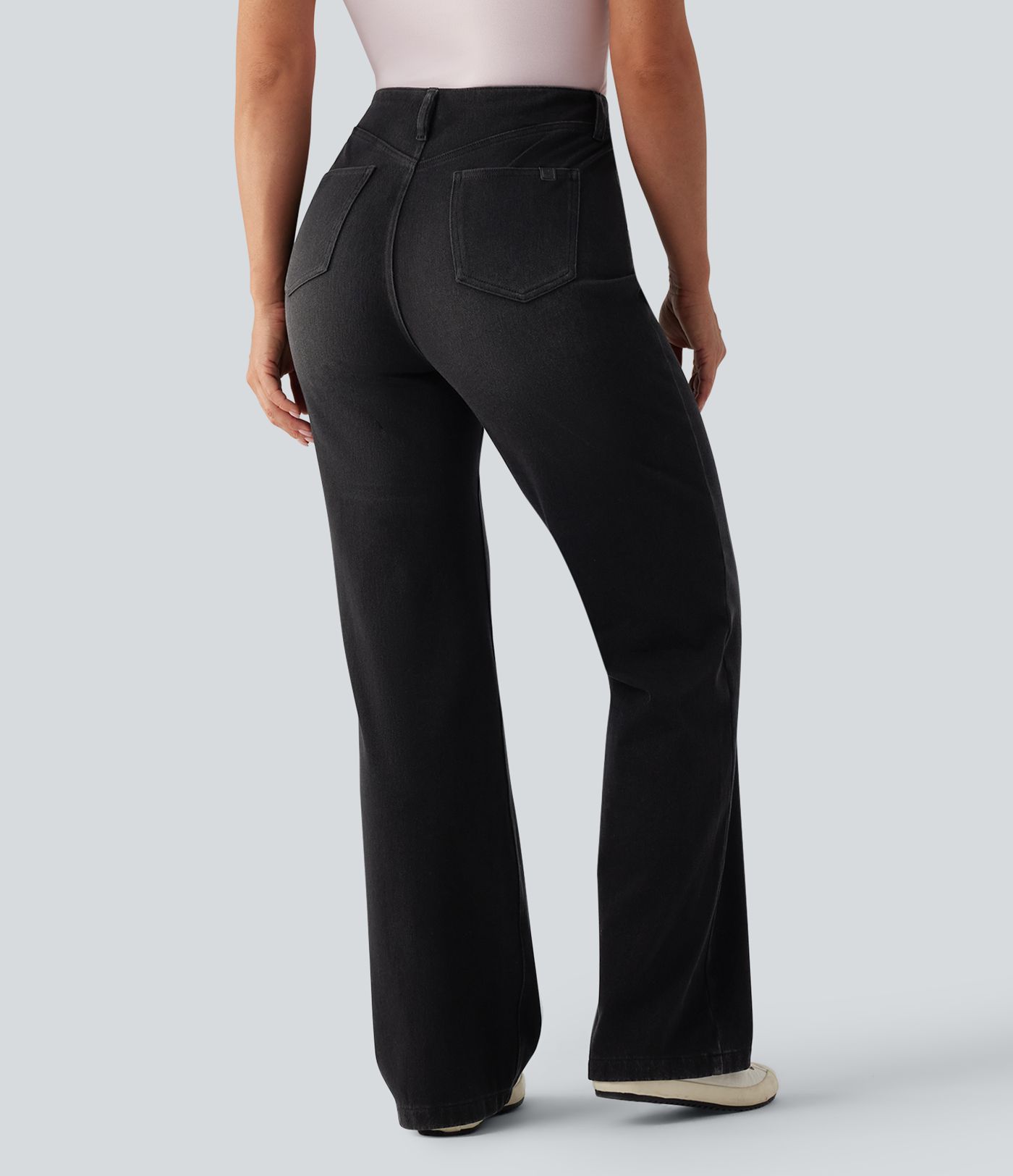 Halara Flex™ High Waisted Straight Leg Casual Jeans with Pockets