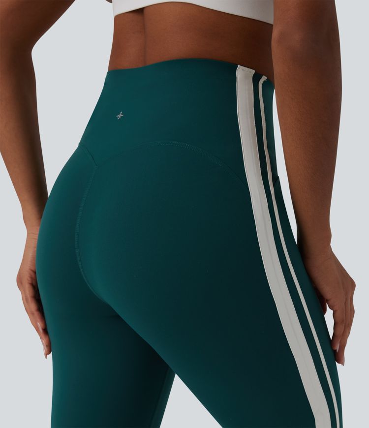 Legging de yoga 7/8 évasé Halara UltraSculpt™ taille haute ventre plat avec bandes latérales