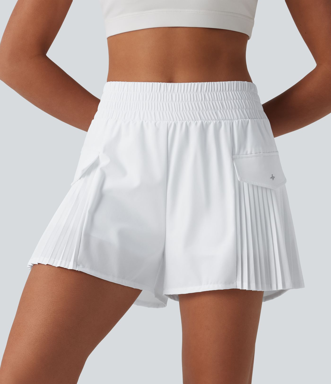 Breezeful™ Short randonnée ample 2-en-1 plissé séchage rapide taille haute avec poches