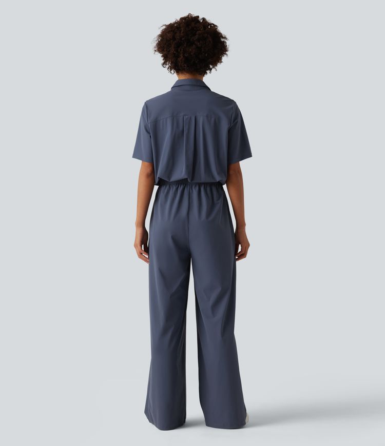 Combinaison courte de travail à manches courtes avec poches - Édition Easy Peasy