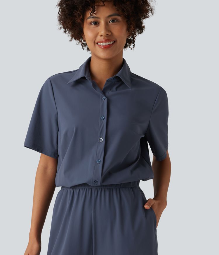 Combinaison courte de travail à manches courtes avec poches - Édition Easy Peasy